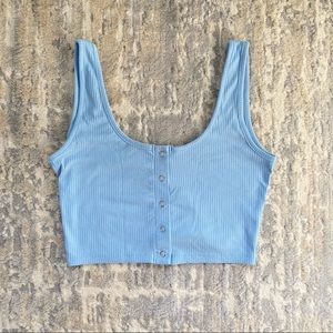 Pacsun Cropped Baby Blue tank top!